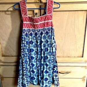 Plenty by Tracy Reese red & blue smocked sundress. XS/S. Pls read description.